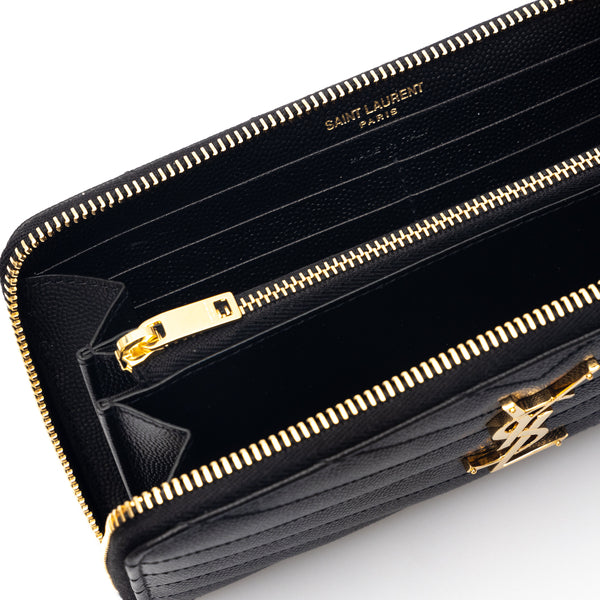 'Cassandre' leather zip-around wallet