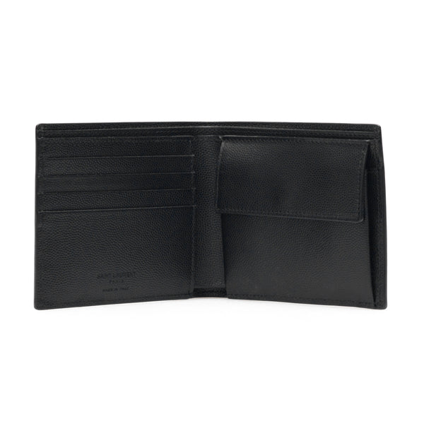 Portafoglio bi-fold in pelle Grain de Poudre