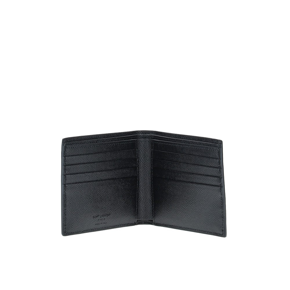 Portafoglio bi-fold in pelle Grain de Poudre