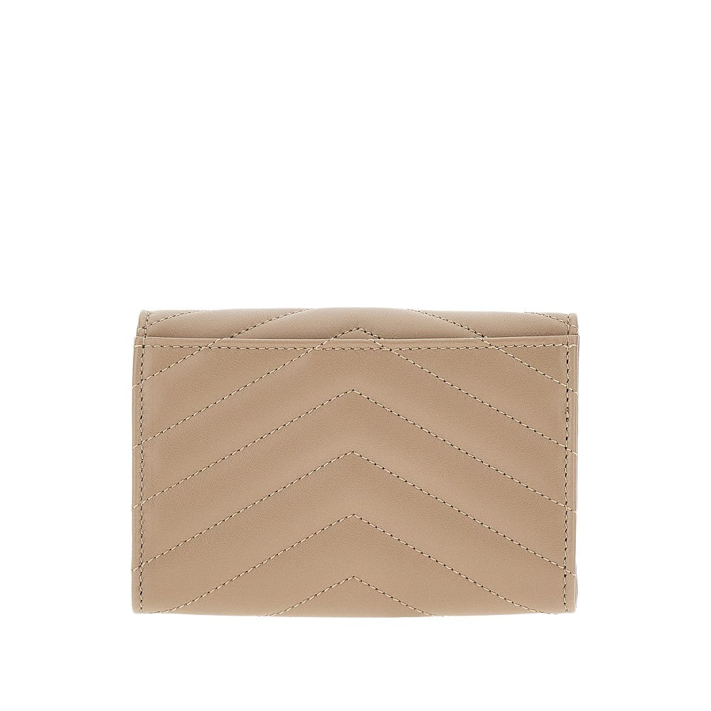 Quilted leather wallet