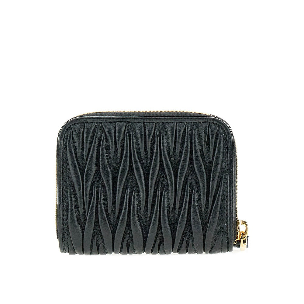 Matelassé nappa leather coin purse