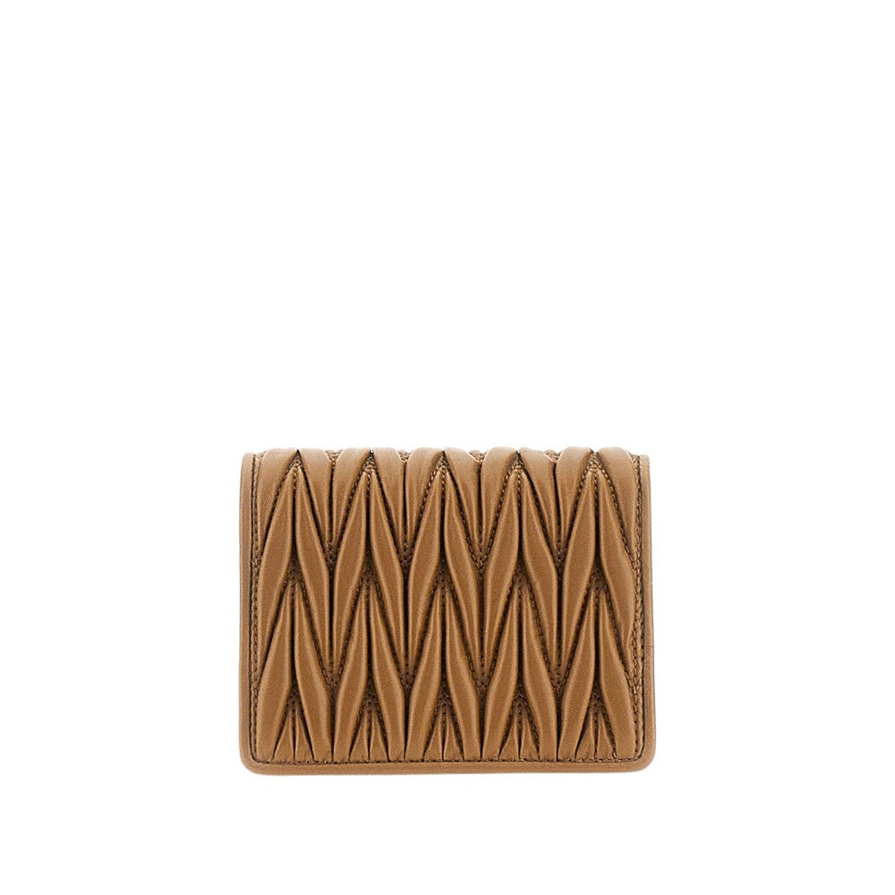 Matelassé nappa leather bi-fold wallet