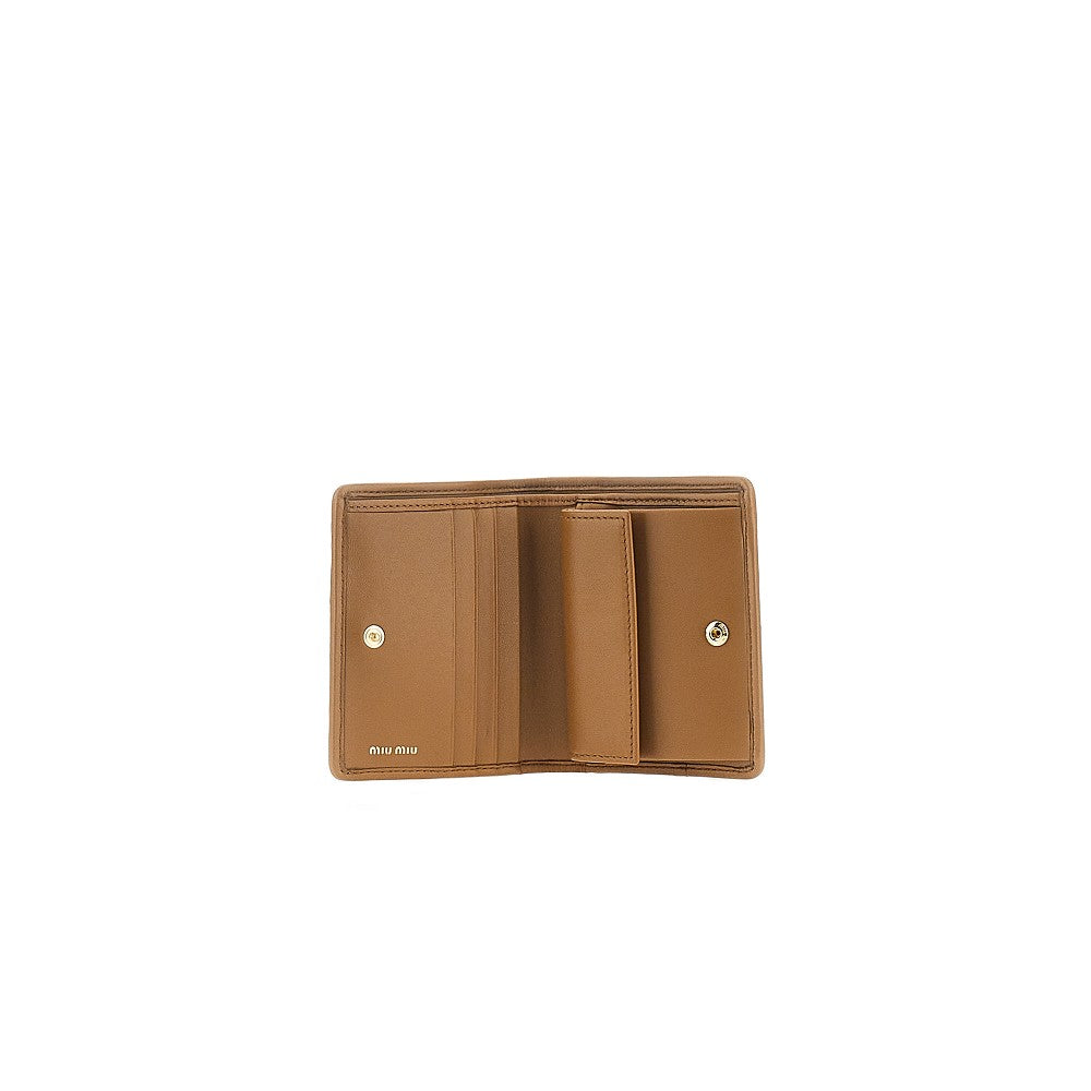 Matelassé nappa leather bi-fold wallet