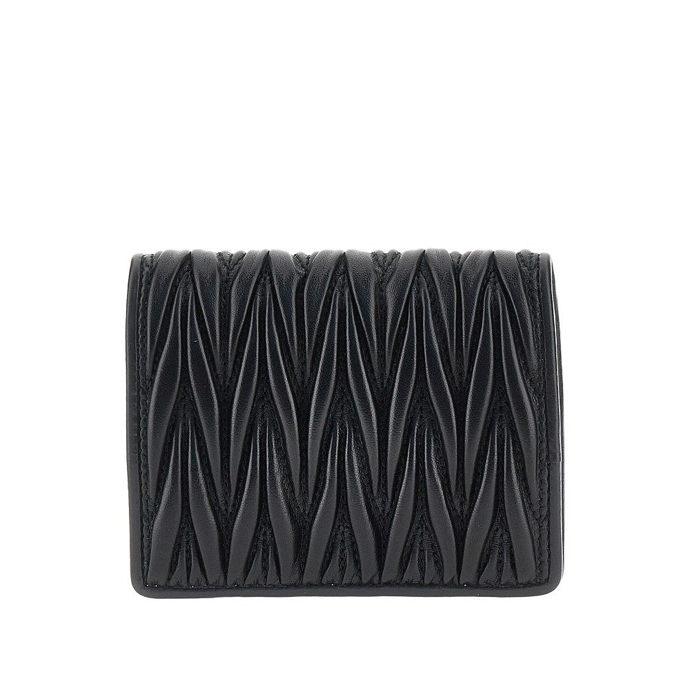 Matelassé nappa leather bi-fold wallet