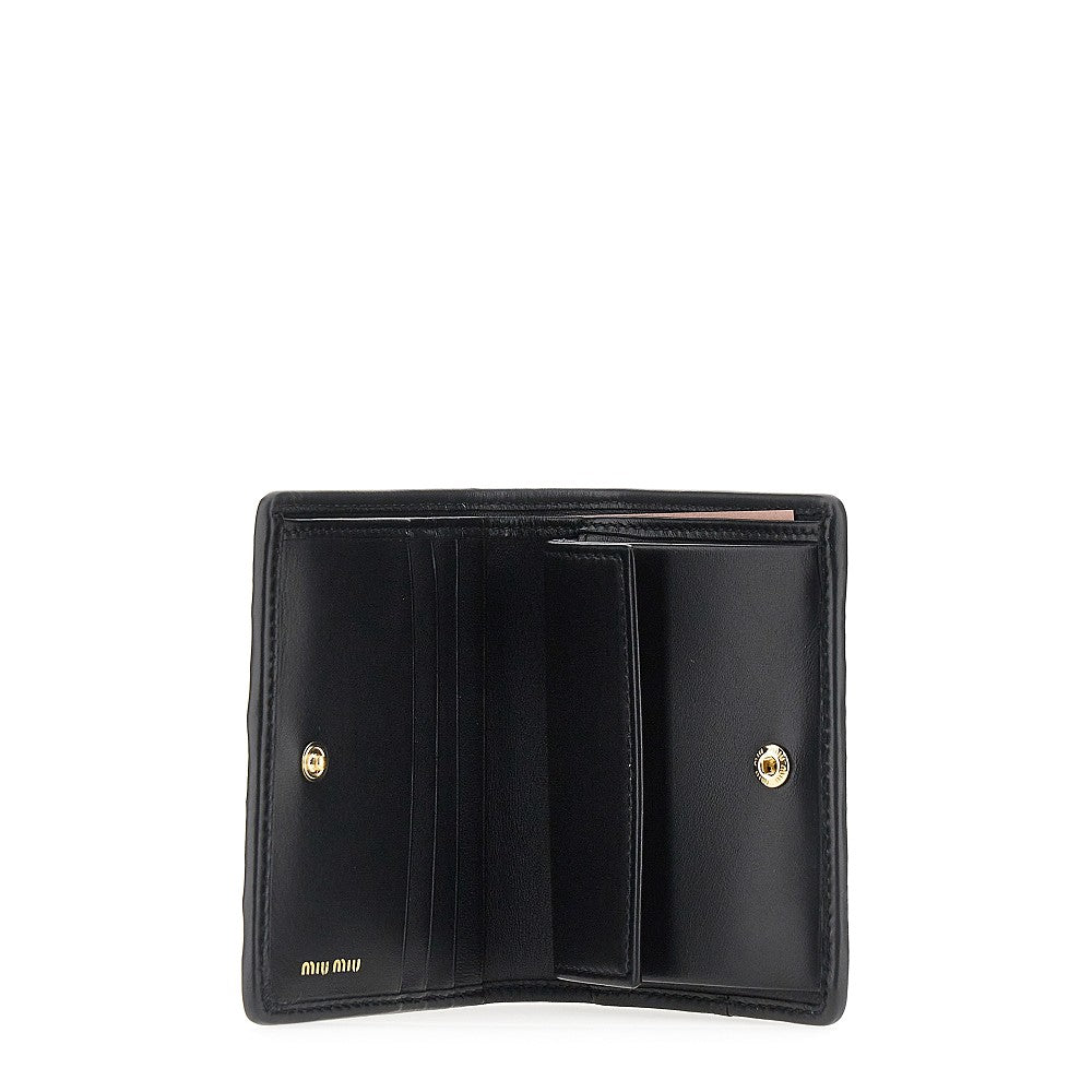 Matelassé nappa leather bi-fold wallet