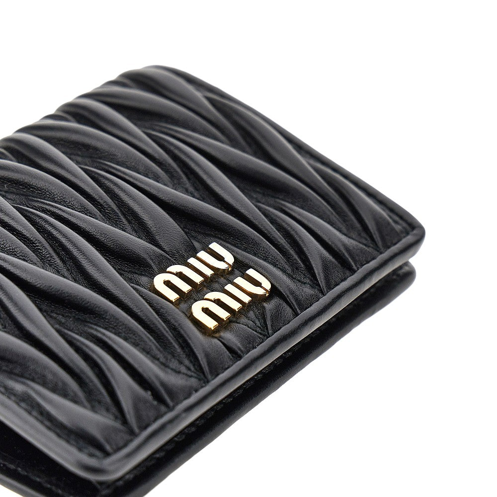 Matelassé nappa leather bi-fold wallet