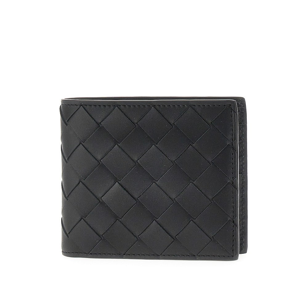 Intrecciato leather bi fold wallet