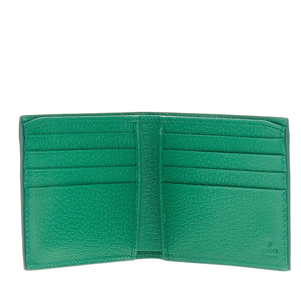 Bi-fold wallet with lacquered GG detail