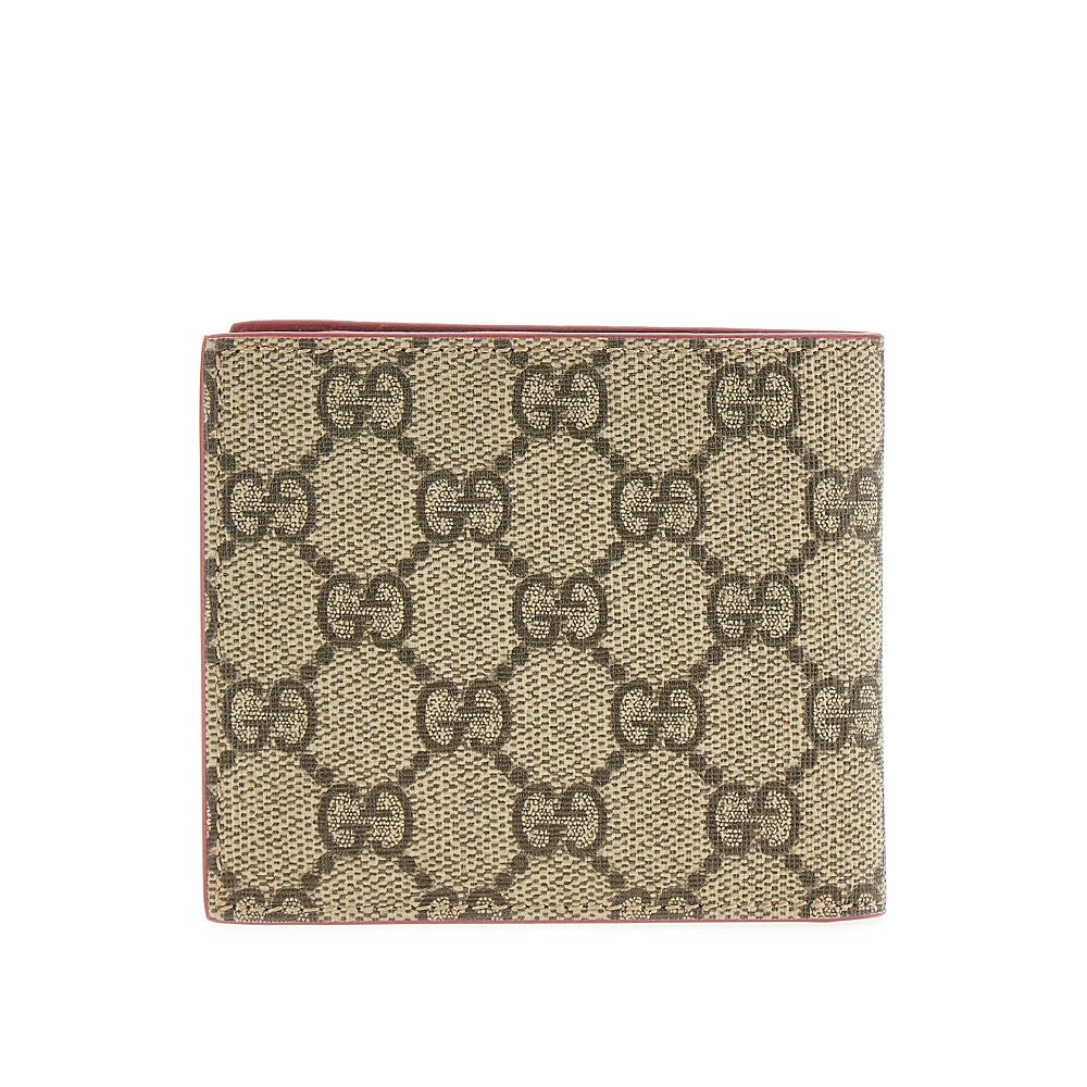 Portafoglio bi-fold con dettaglio GG smaltato