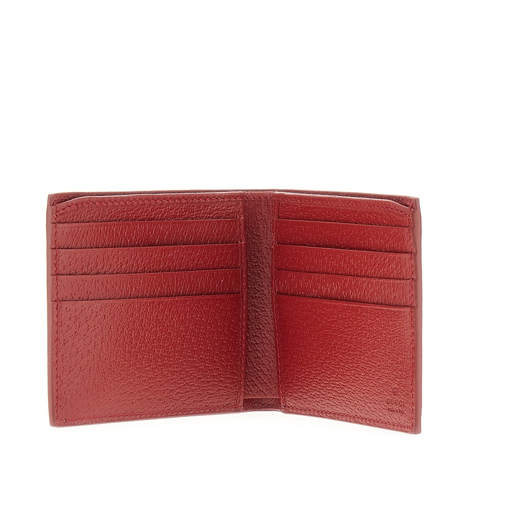 Bi-fold wallet with lacquered GG detail