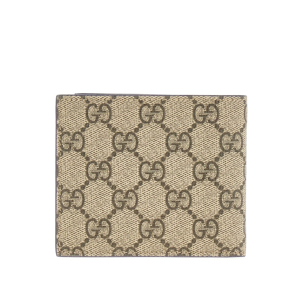 Portafoglio bi-fold con dettaglio GG smaltato