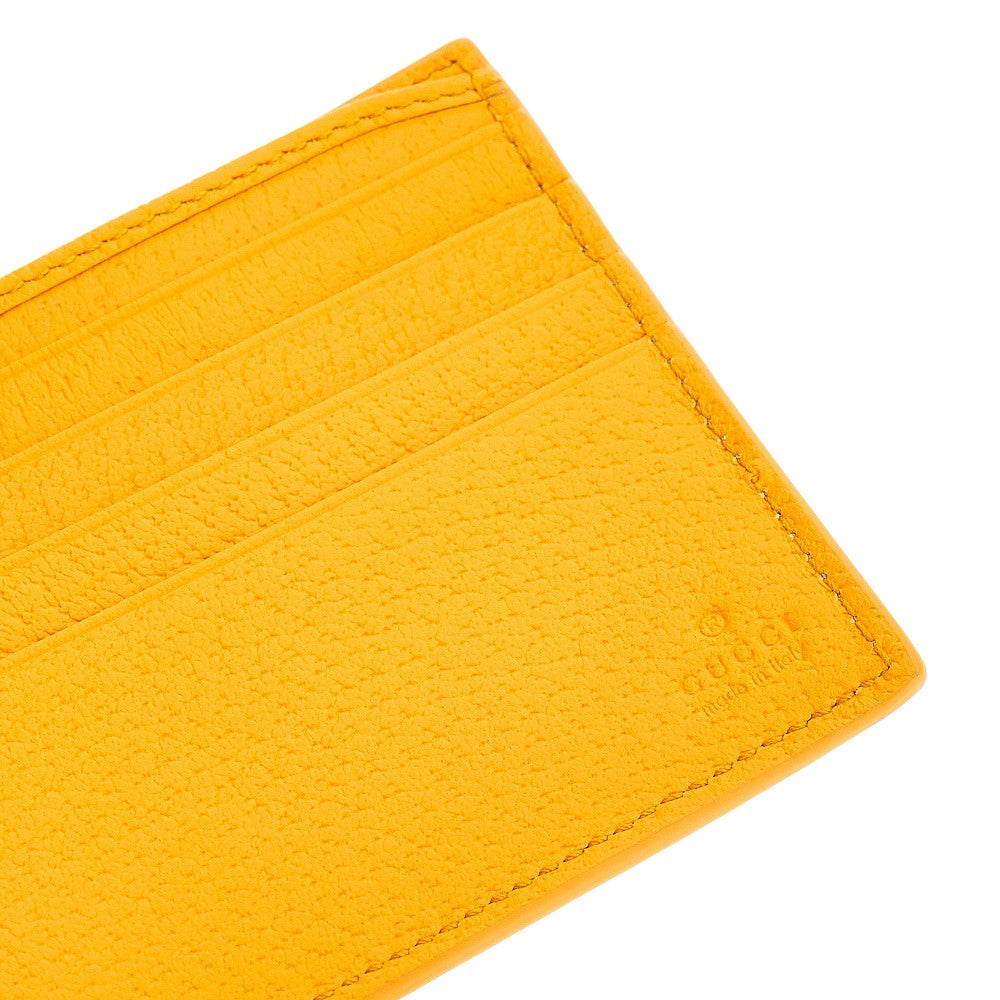 Portafoglio bi-fold con dettaglio GG smaltato