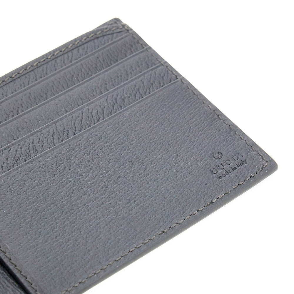 Portafoglio bi-fold con dettaglio GG smaltato