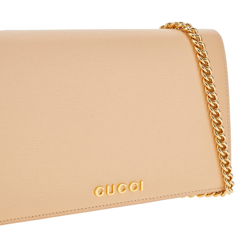 Clutch in pelle con catena