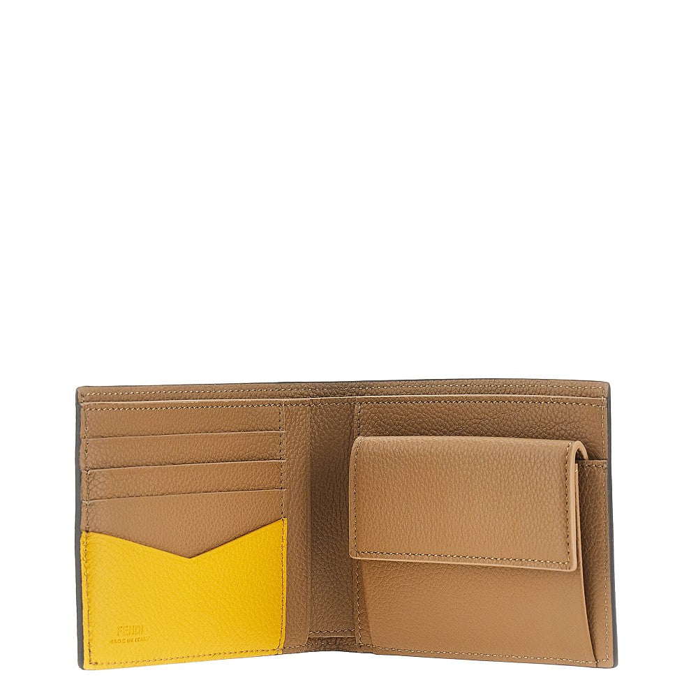 Grained leather 'Fendi Lui' wallet