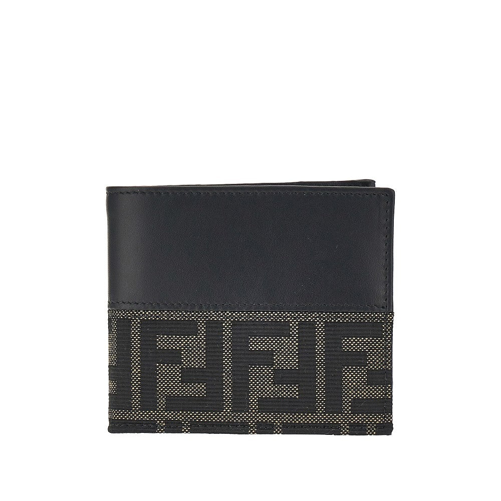 Portafoglio bi-fold FF jacquard