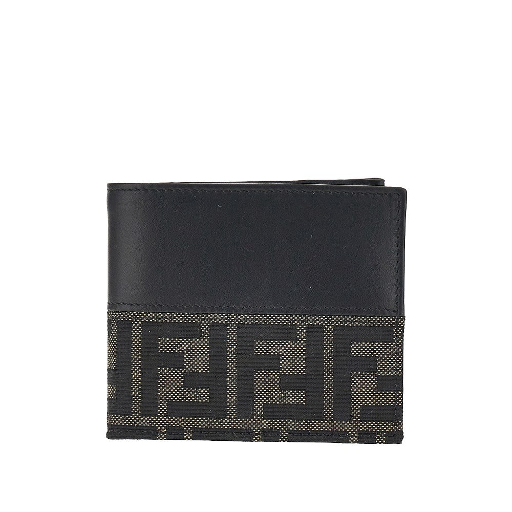 Portafoglio bi-fold FF jacquard