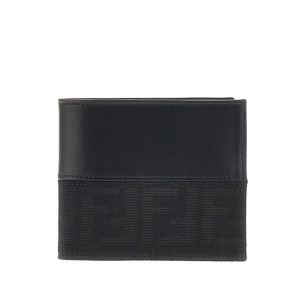 Portafoglio bi-fold FF jacquard