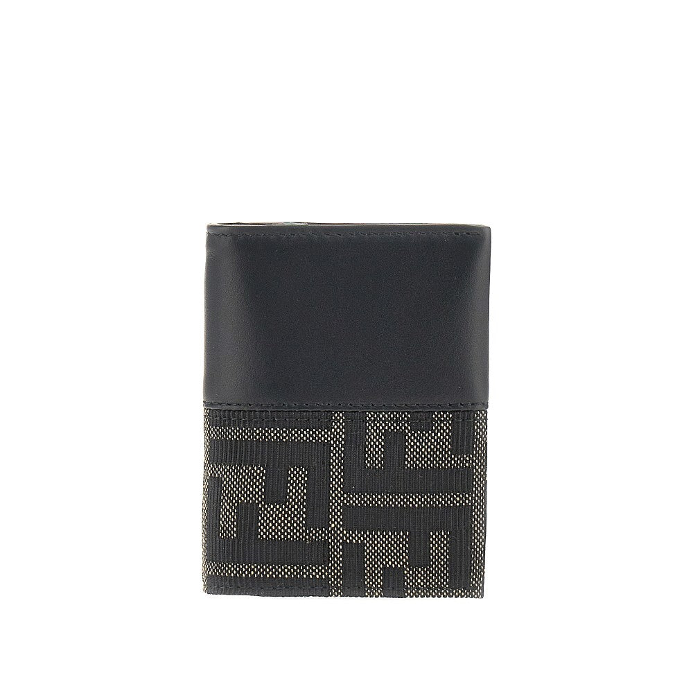 Portacarte bi-fold FF jacquard