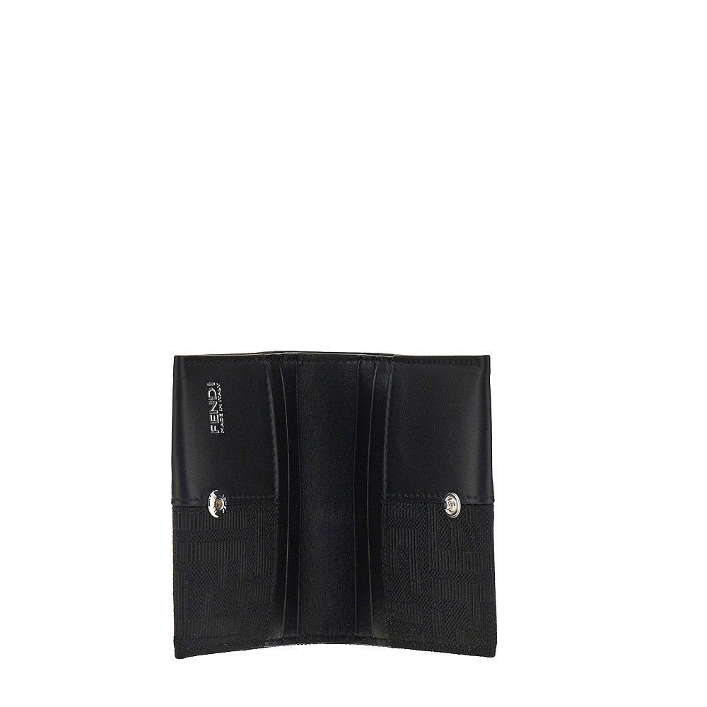 Portacarte bi-fold FF jacquard