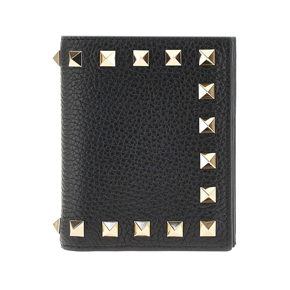 'Rockstud' leather bi-fold wallet