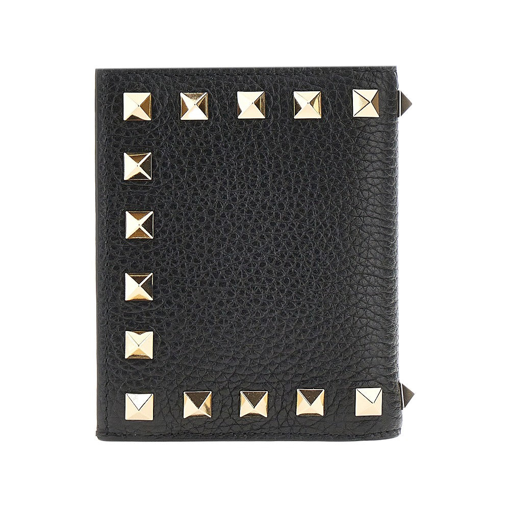 'Rockstud' leather bi-fold wallet
