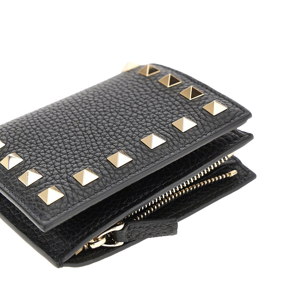 'Rockstud' leather bi-fold wallet