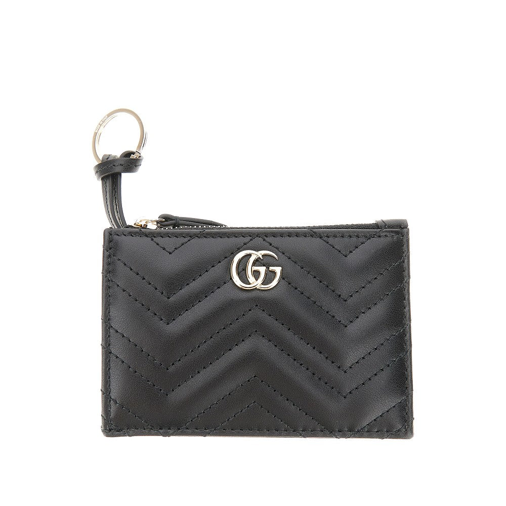 Leather GG Marmont key holder