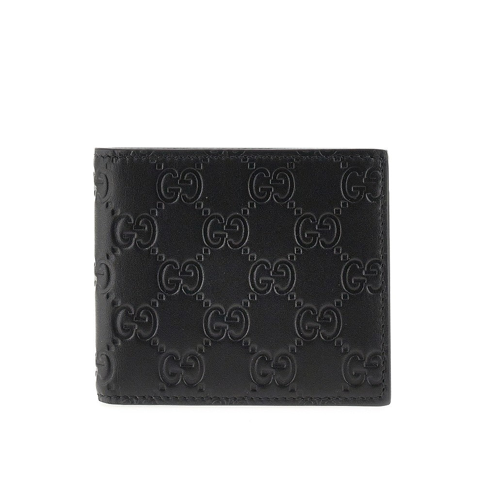 'GG Emblem' leather bi-fold wallet