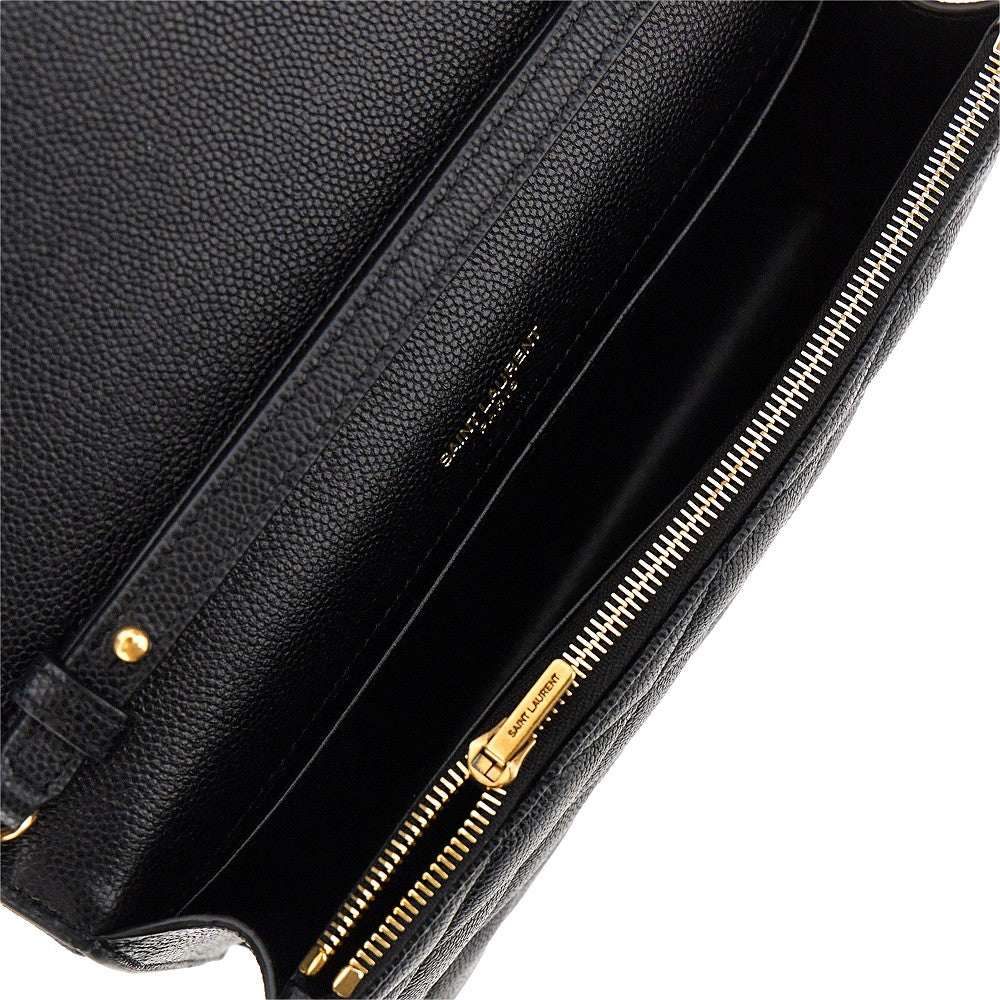 Quilted leather 'Paris' clutch with chain