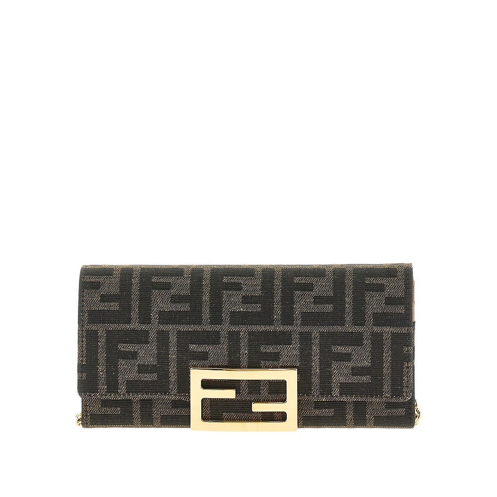 Clutch/portafoglio 'Baguette' in tessuto FF