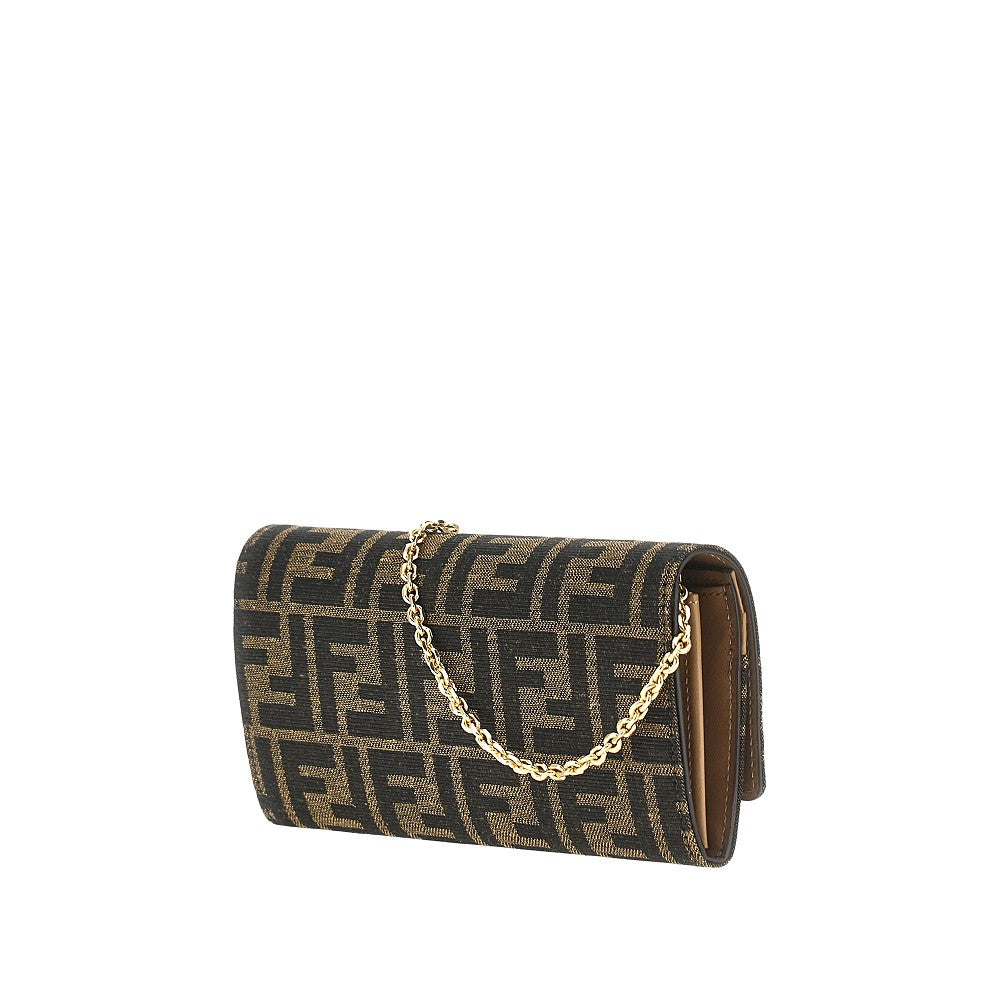 Clutch/portafoglio 'Baguette' in tessuto FF