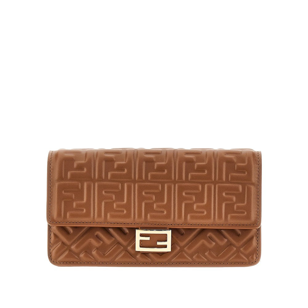 Embossed nappa leather 'Baguette' clutch
