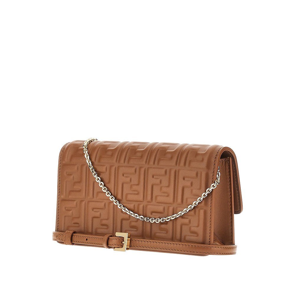 Embossed nappa leather 'Baguette' clutch