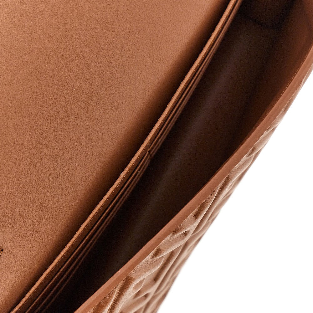 Embossed nappa leather 'Baguette' clutch