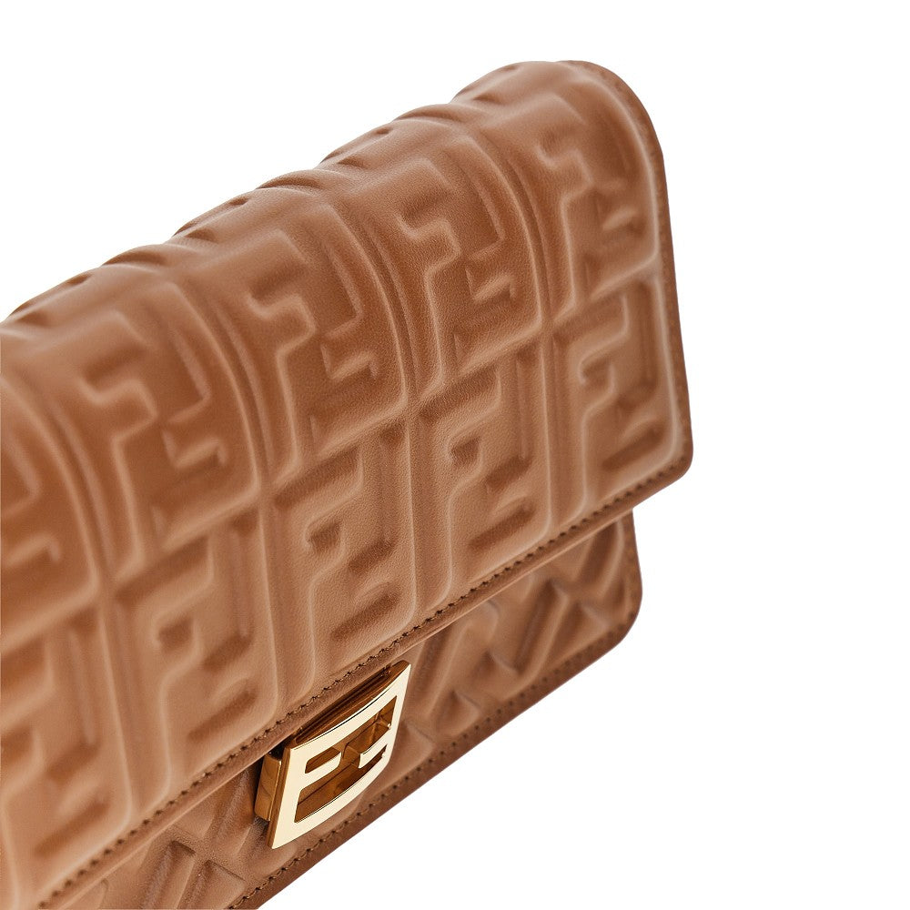 Embossed nappa leather 'Baguette' clutch