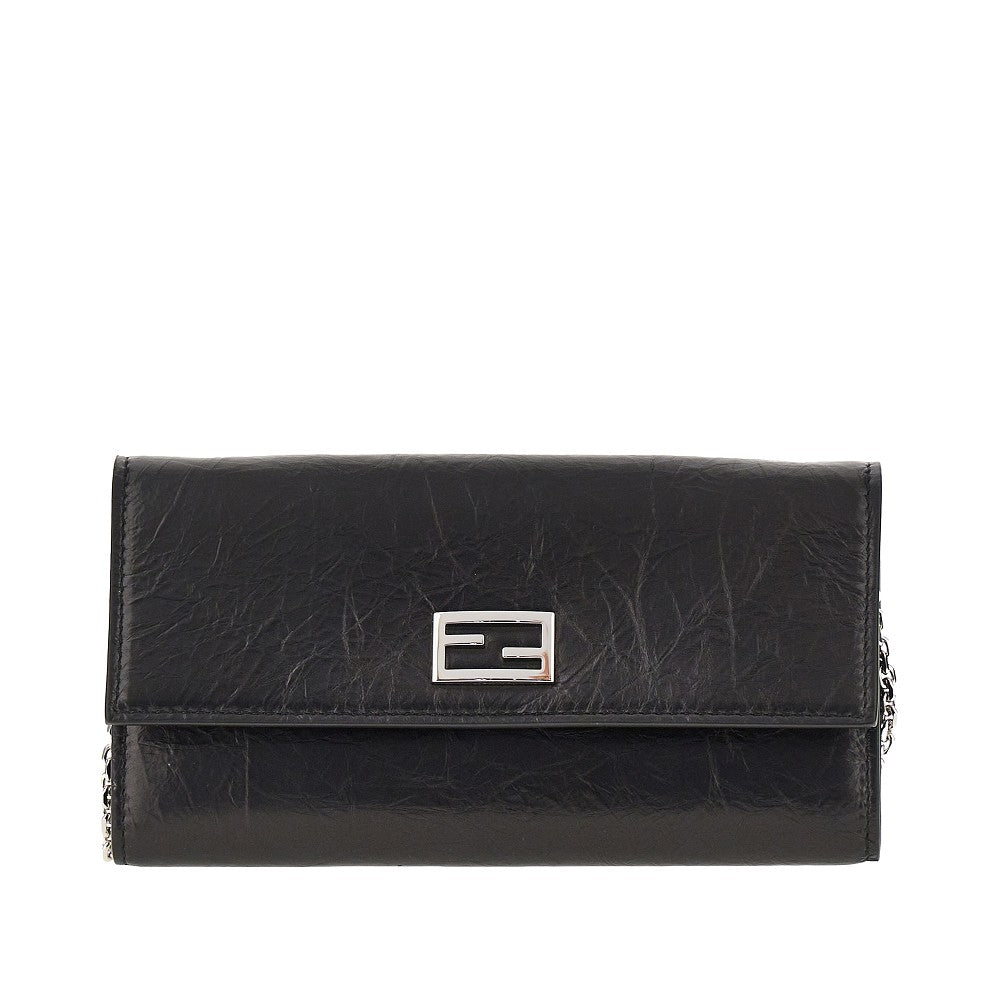 Leather wallet with chain