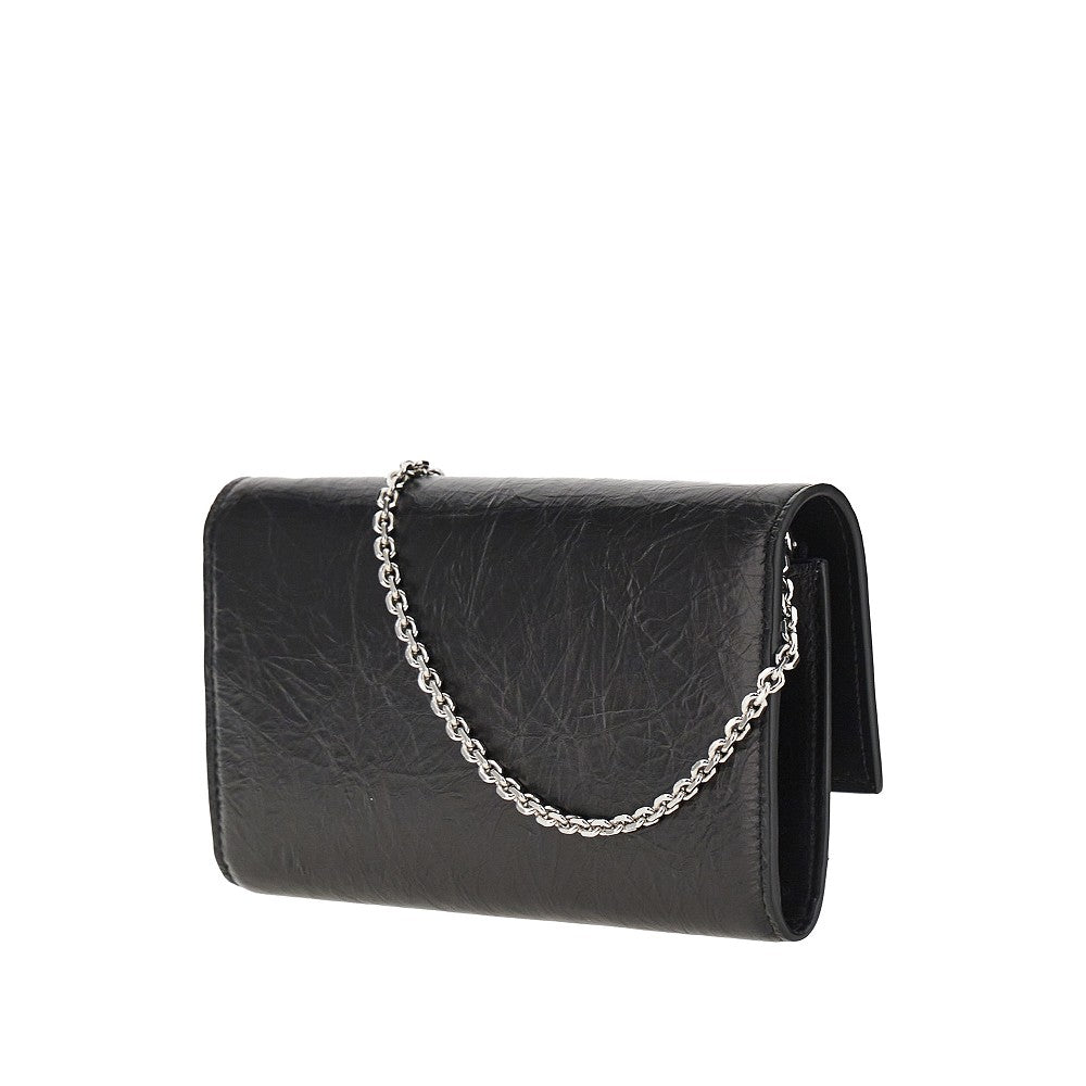 Leather wallet with chain