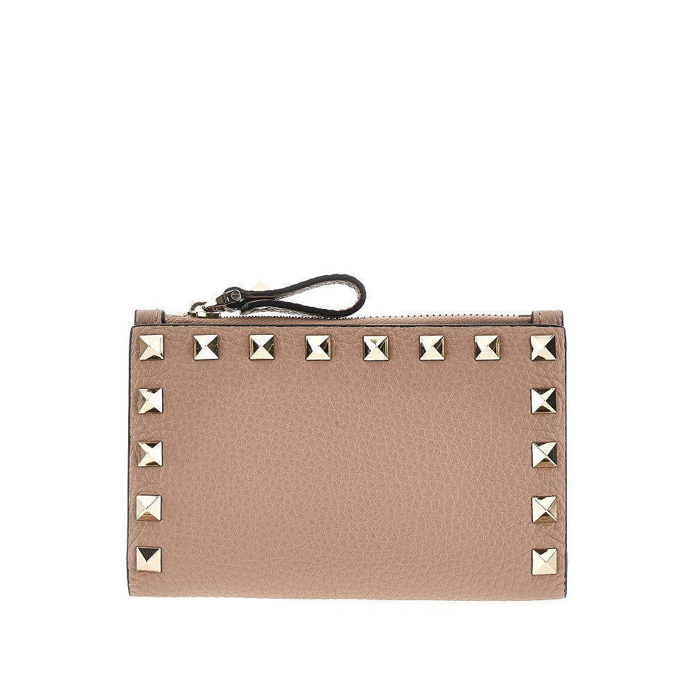 Leather 'Rockstud' bi-fold carholder