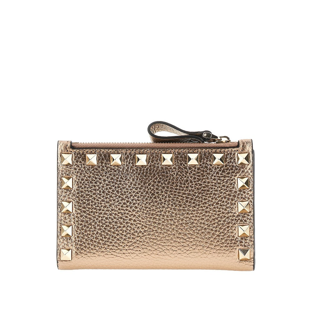 Leather 'Rockstud' bi-fold carholder