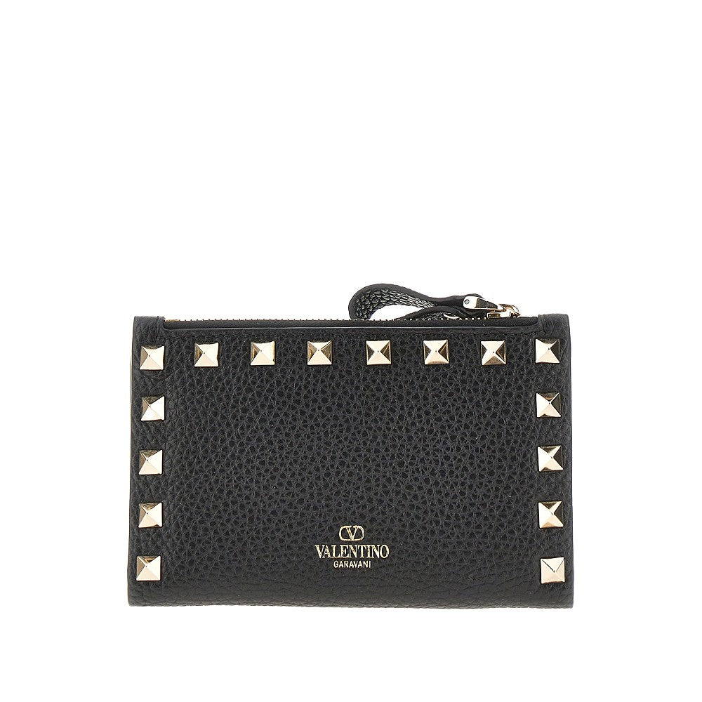 Leather 'Rockstud' bi-fold carholder