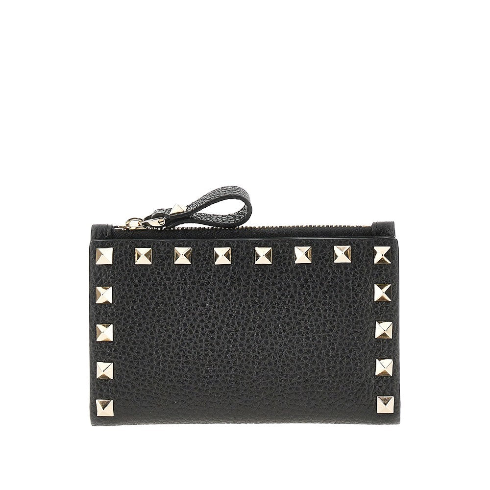 Leather 'Rockstud' bi-fold carholder