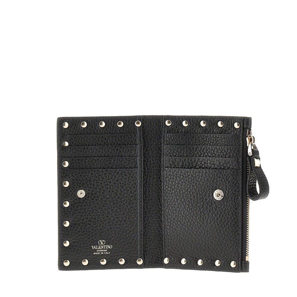 Leather 'Rockstud' bi-fold carholder