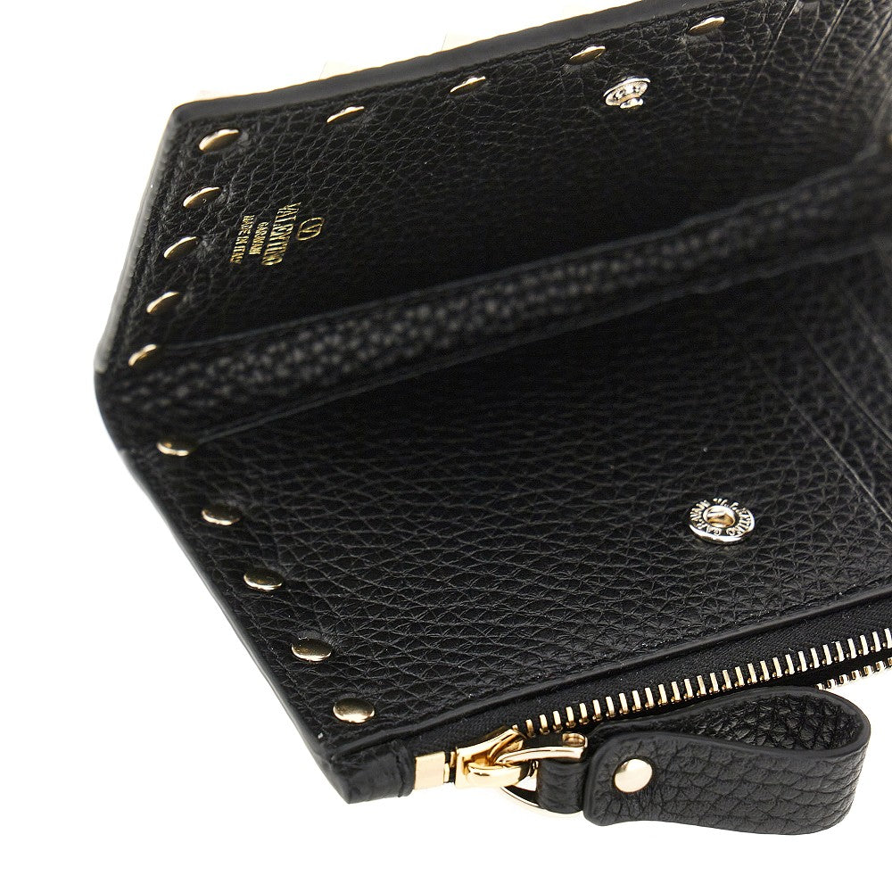 Leather 'Rockstud' bi-fold carholder
