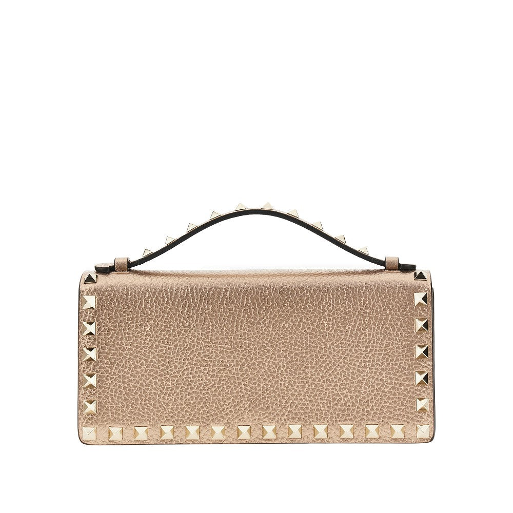 'Rockstud' clutch wallet with chain