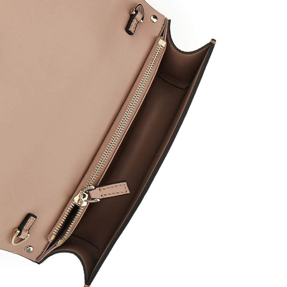 'Rockstud' clutch wallet with chain
