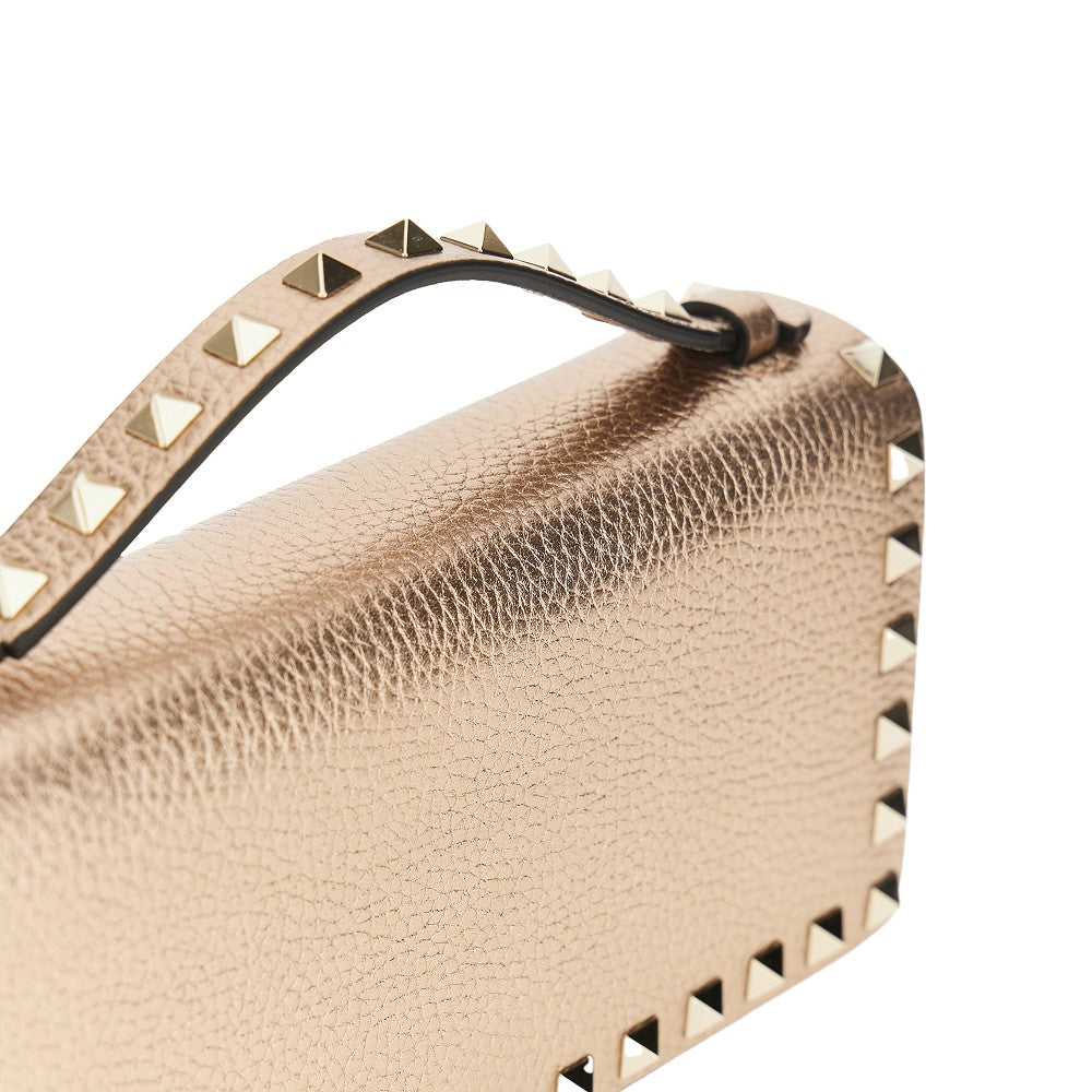 'Rockstud' clutch wallet with chain