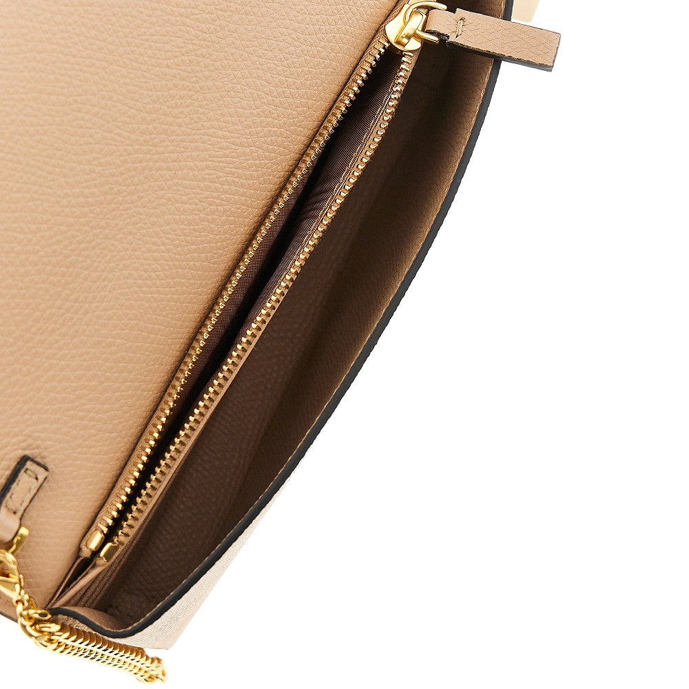 'VLogo Signature' leather pouch