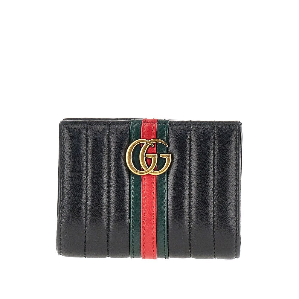 Portafoglio bi-fold in nappa 'GG Marmont'