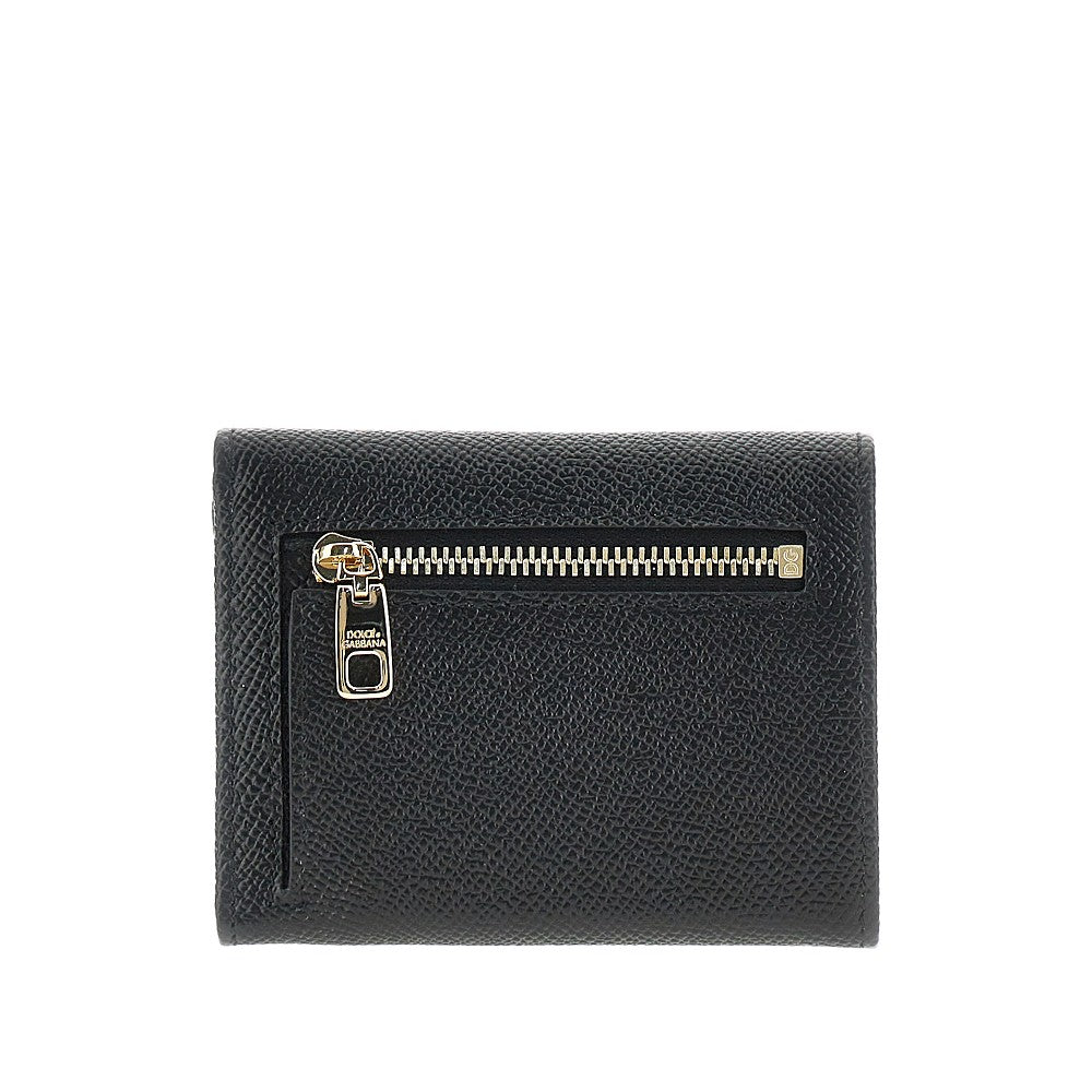 Dauphine leather french flap wallet